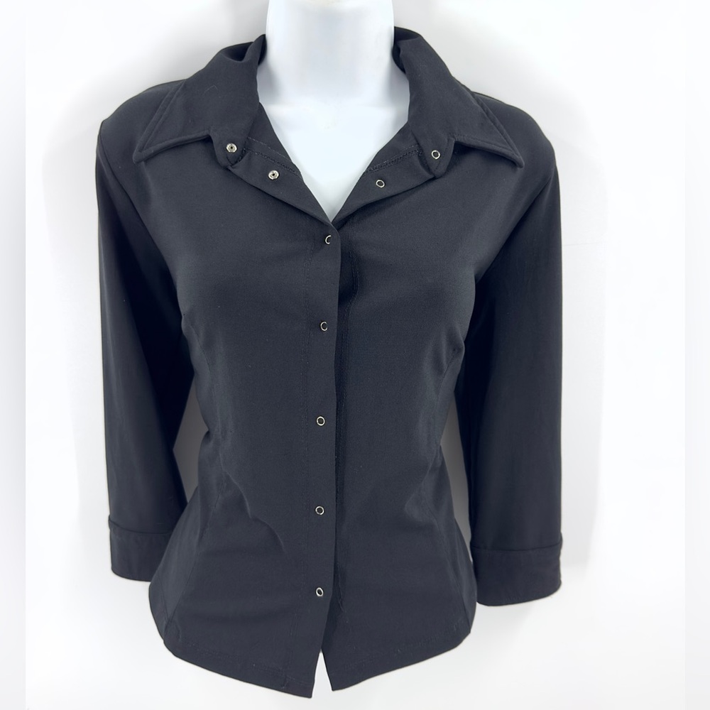 Vintage Y2K Rampage Snap Button Down Top Womens Size Medium Whimsigoth Grunge